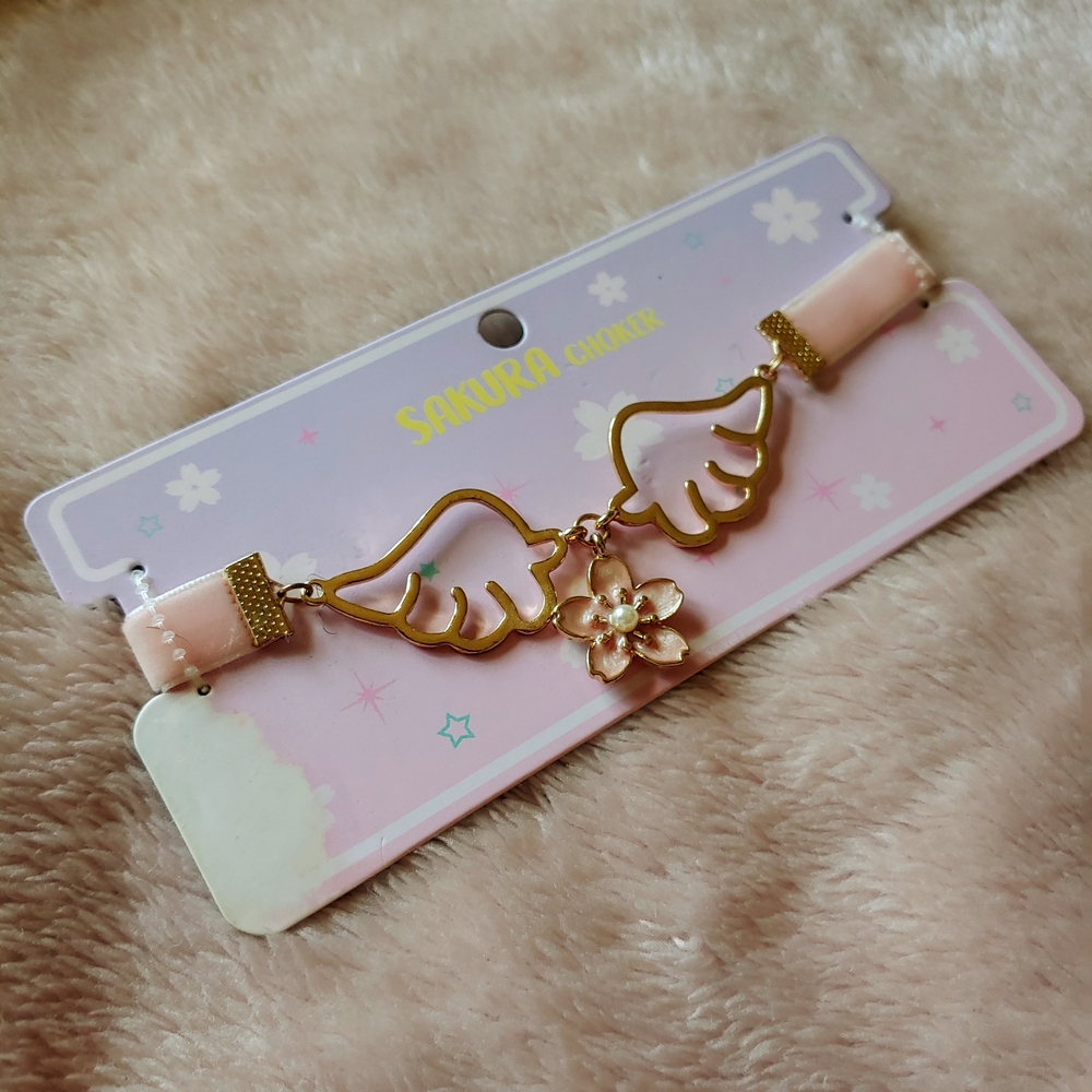 Hot Topic Sakura Choker with Angel Wings